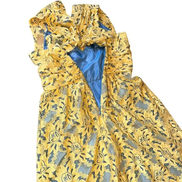 Plenty by Tracy Reese niki dress in garden trellis yellow & blue - Picture 8 of 8